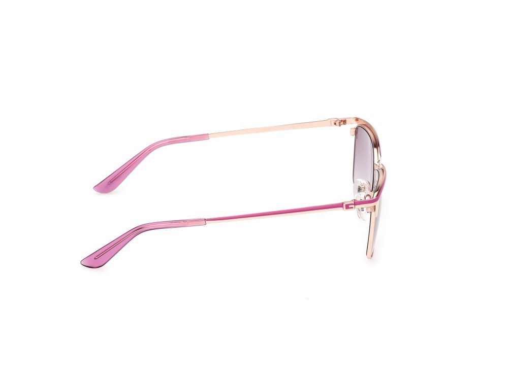 Sonnenbrillen Guess GU00133 (83Z) farbe oro rosè lucido form rechteckig gläser viola sfumato o specchiato