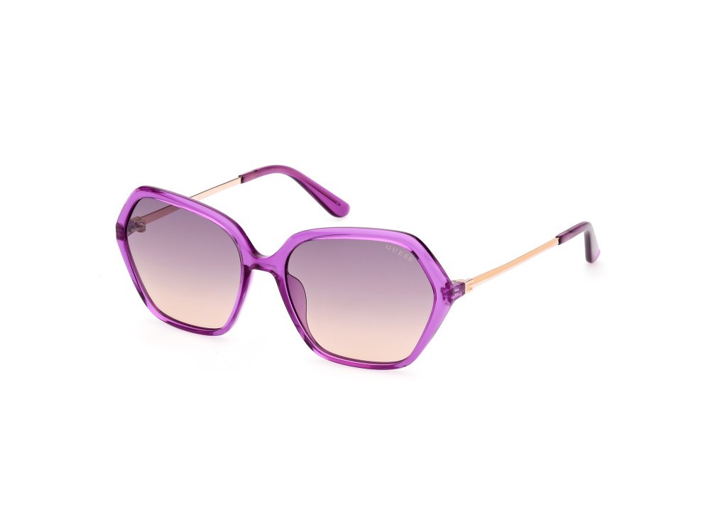 Sonnenbrillen Guess GU00134 (81Z) farbe viola lucido form geometrisch gläser viola sfumato o specchiato