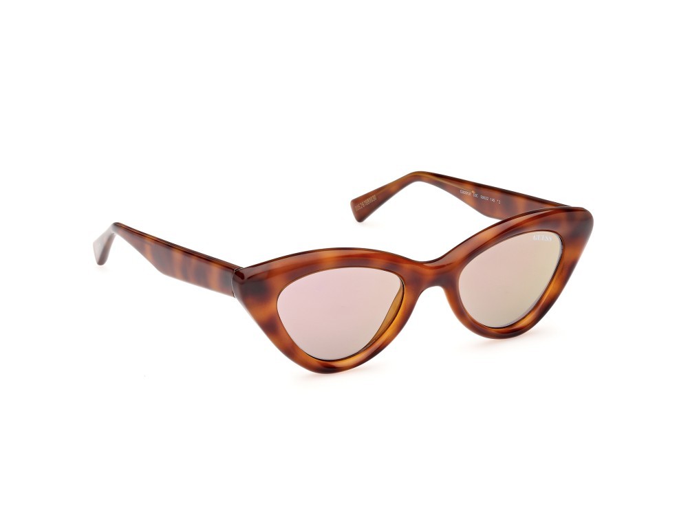 Sonnenbrillen Guess GU00137 (53C) farbe avana bionda form cat-eye gläser fumo specchiato