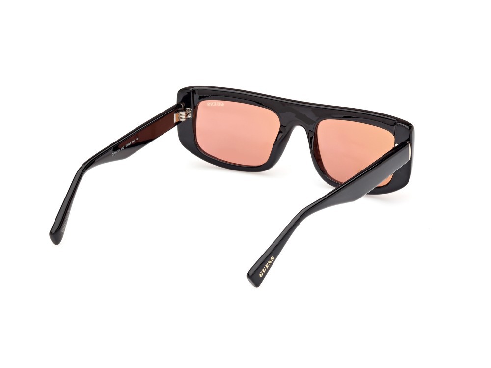Sonnenbrillen Guess GU00138 (01U) farbe nero lucido form rechteckig gläser bordeaux specchiato