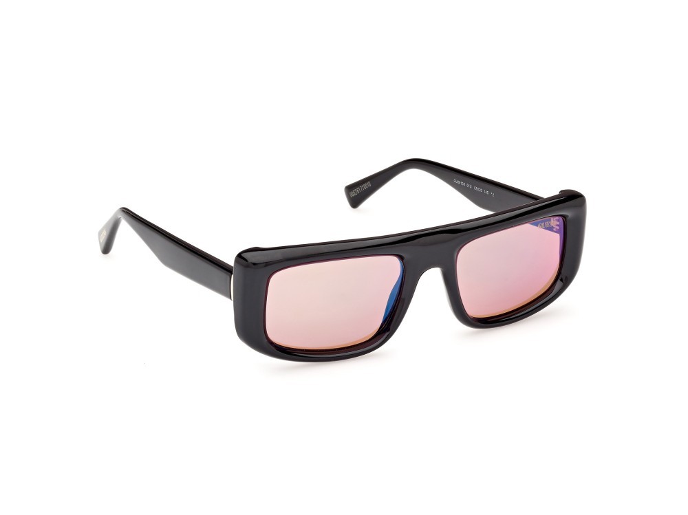 Sonnenbrillen Guess GU00138 (01U) farbe nero lucido form rechteckig gläser bordeaux specchiato