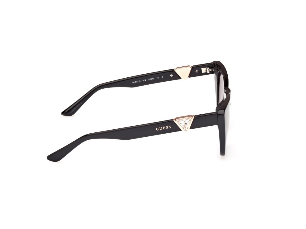 Sonnenbrillen Guess GU00139 (01B) farbe nero lucido form schmetterling gläser fumo grad.