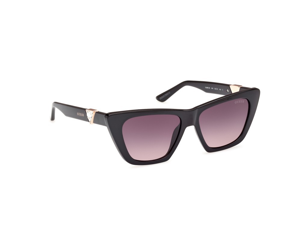 Sonnenbrillen Guess GU00139 (01B) farbe nero lucido form schmetterling gläser fumo grad.