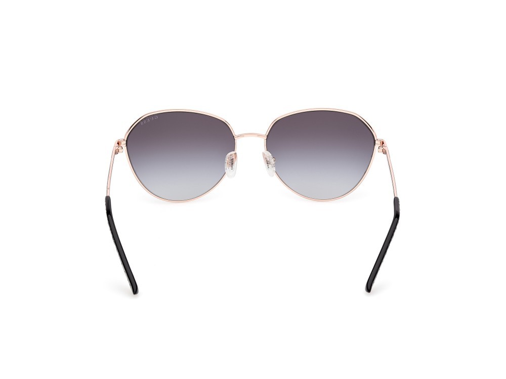 Occhiali da sole Guess GU00148 (02B) colore nero opaco - animalier forma rotondo lenti fumo grad.