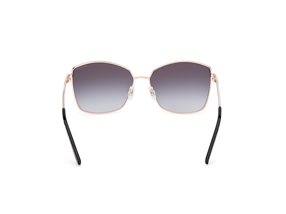 Occhiali da sole Guess GU00149 (02B) colore nero opaco - animalier forma quadrato lenti fumo grad.