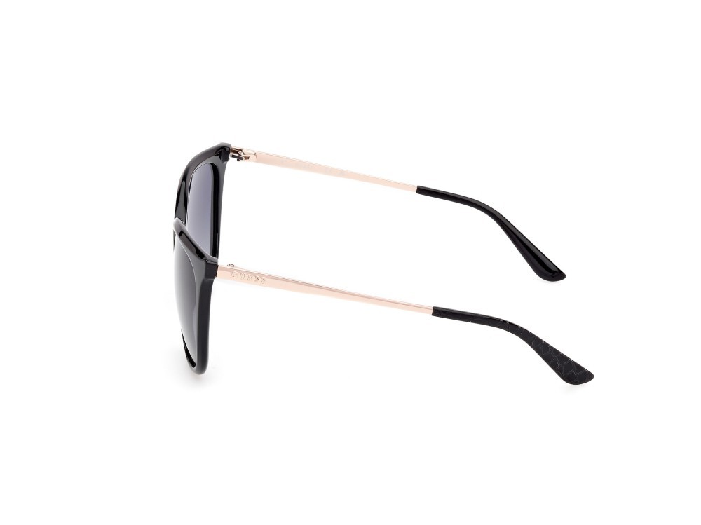 Occhiali da sole Guess GU00150-H (01D) colore nero lucido - oro pallido lucido forma quadrato lenti marrone sfumato