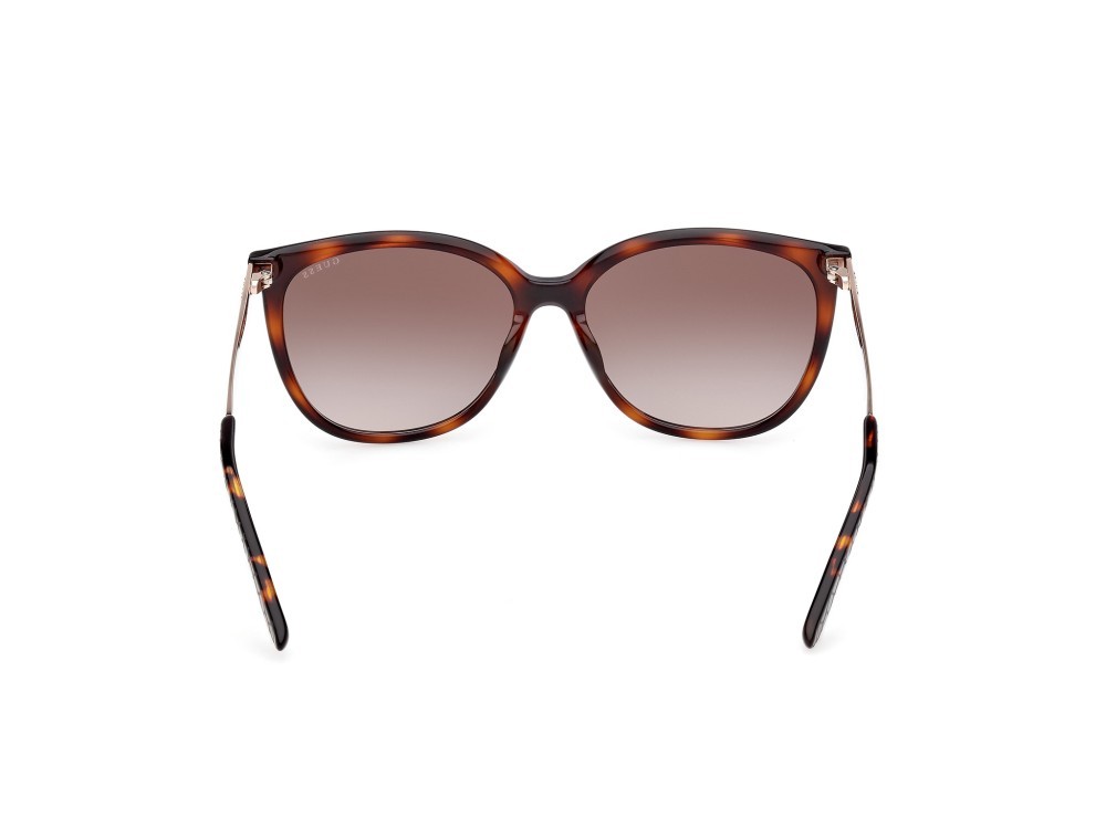 Occhiali da sole Guess GU00150-H (52F) colore avana scura - oro pallido lucido forma quadrato lenti marrone sfumato