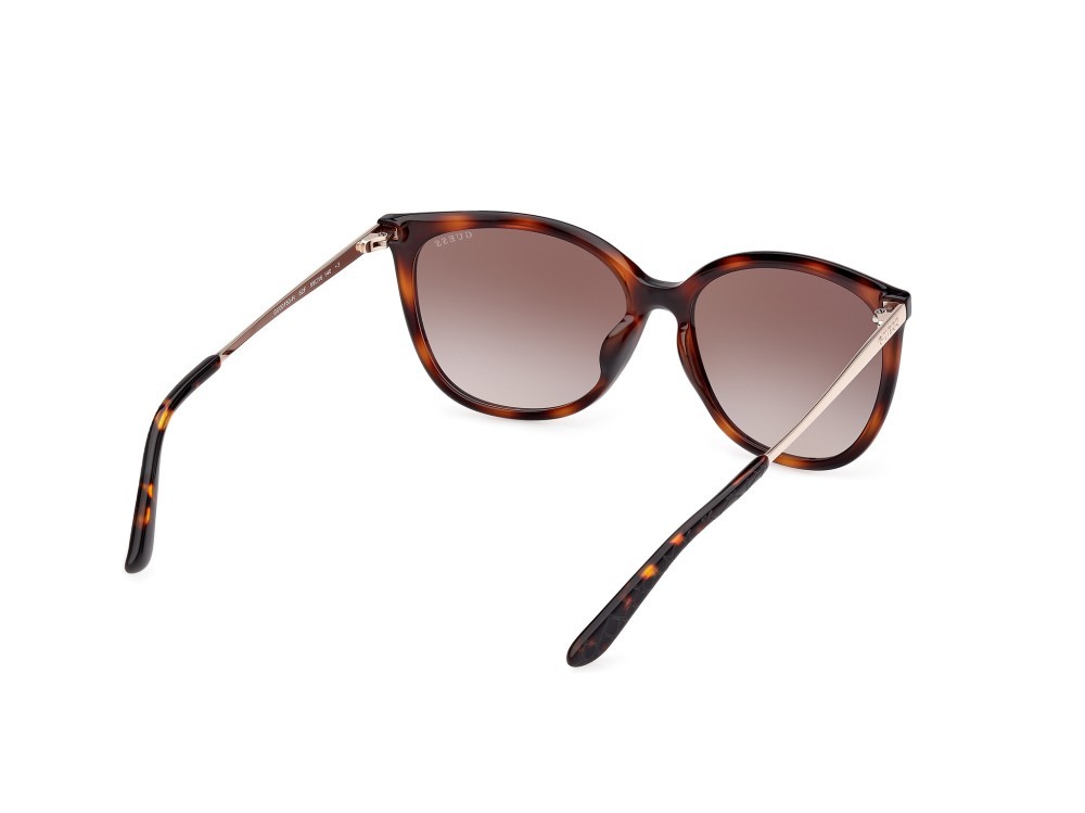 Occhiali da sole Guess GU00150-H (52F) colore avana scura - oro pallido lucido forma quadrato lenti marrone sfumato