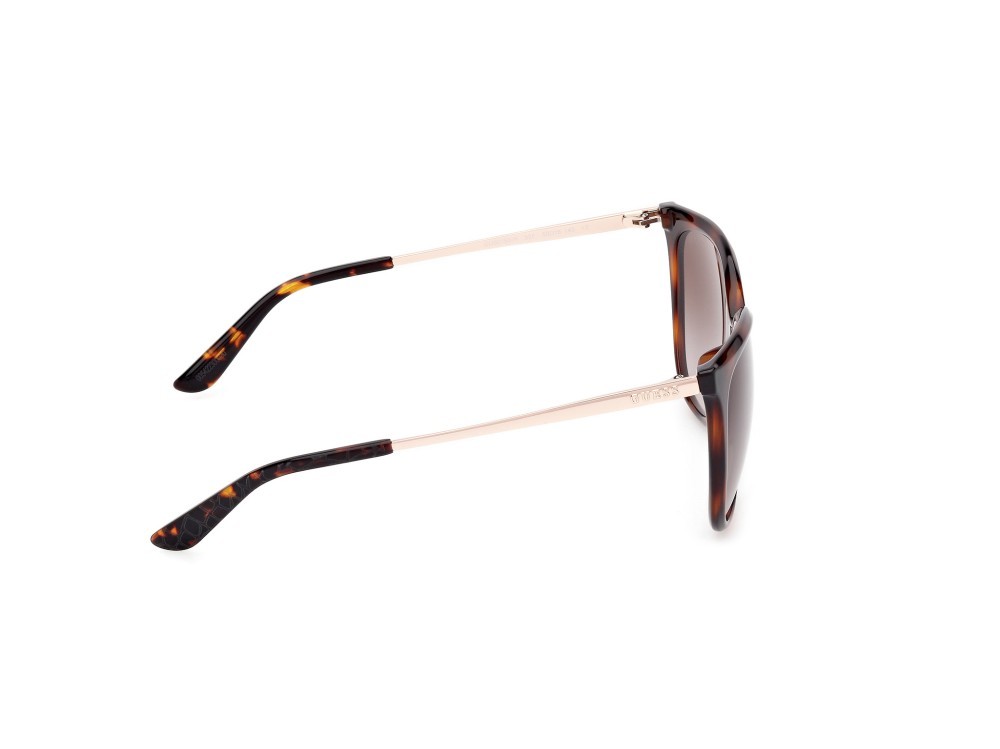 Occhiali da sole Guess GU00150-H (52F) colore avana scura - oro pallido lucido forma quadrato lenti marrone sfumato