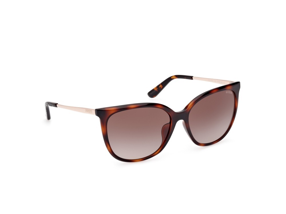 Occhiali da sole Guess GU00150-H (52F) colore avana scura - oro pallido lucido forma quadrato lenti marrone sfumato