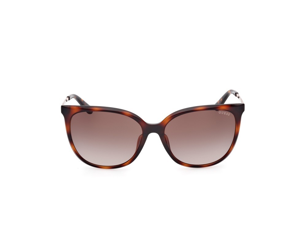 Occhiali da sole Guess GU00150-H (52F) colore avana scura - oro pallido lucido forma quadrato lenti marrone sfumato