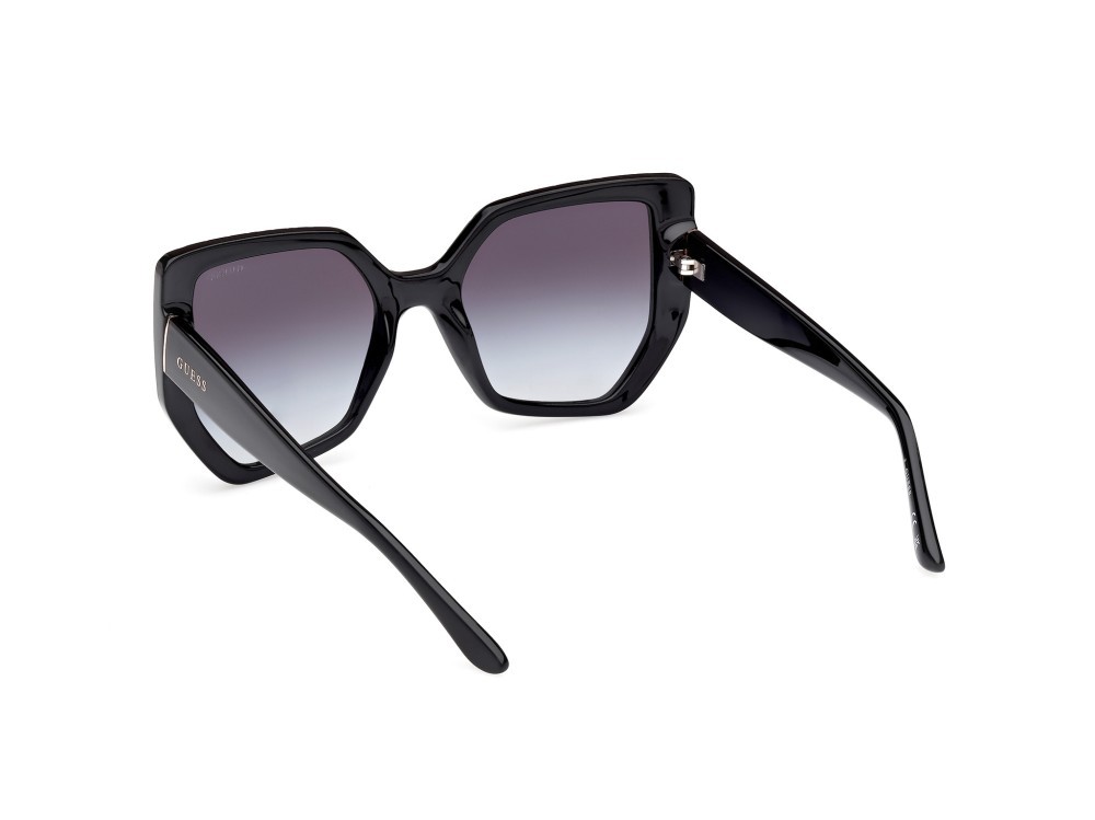 Occhiali da sole Guess GU00153 (02B) colore nero opaco - nero lucido forma geometrico lenti fumo grad.