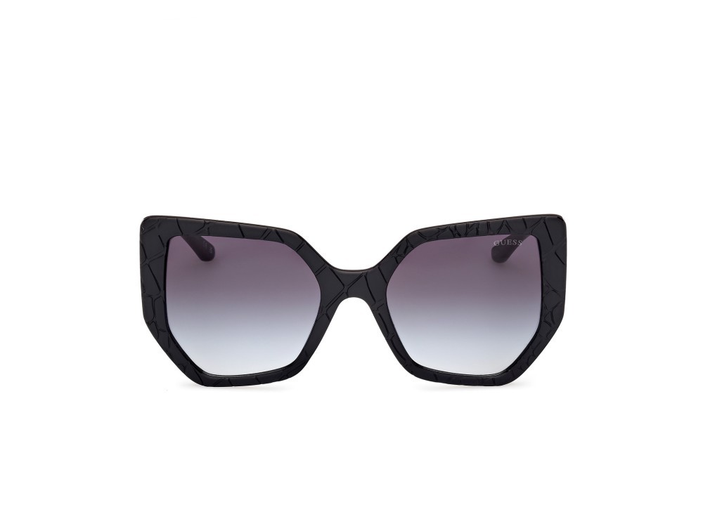 Occhiali da sole Guess GU00153 (02B) colore nero opaco - nero lucido forma geometrico lenti fumo grad.
