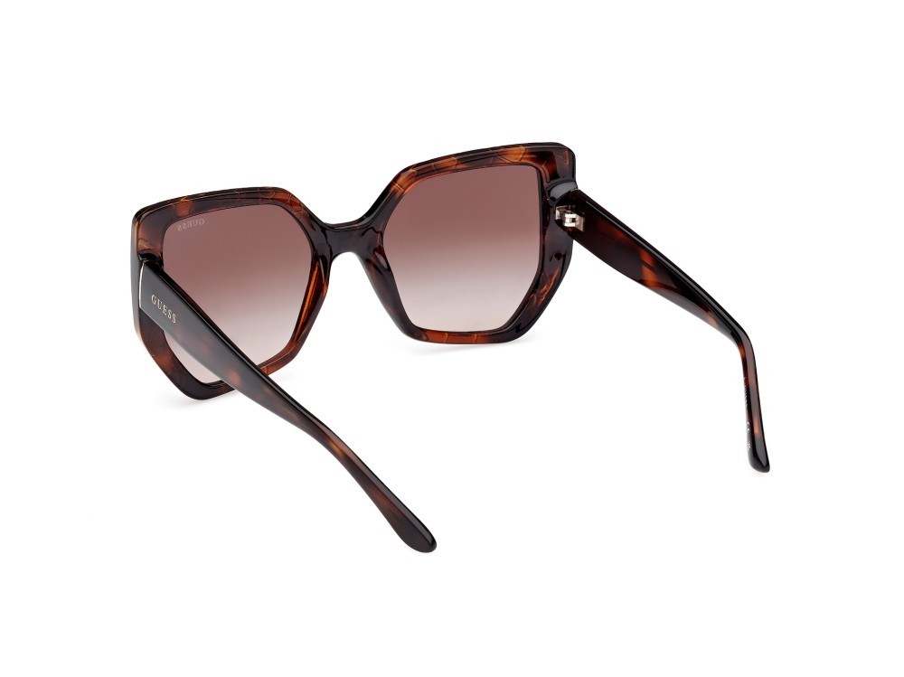 Occhiali da sole Guess GU00153 (52F) colore avana scura forma geometrico lenti marrone sfumato