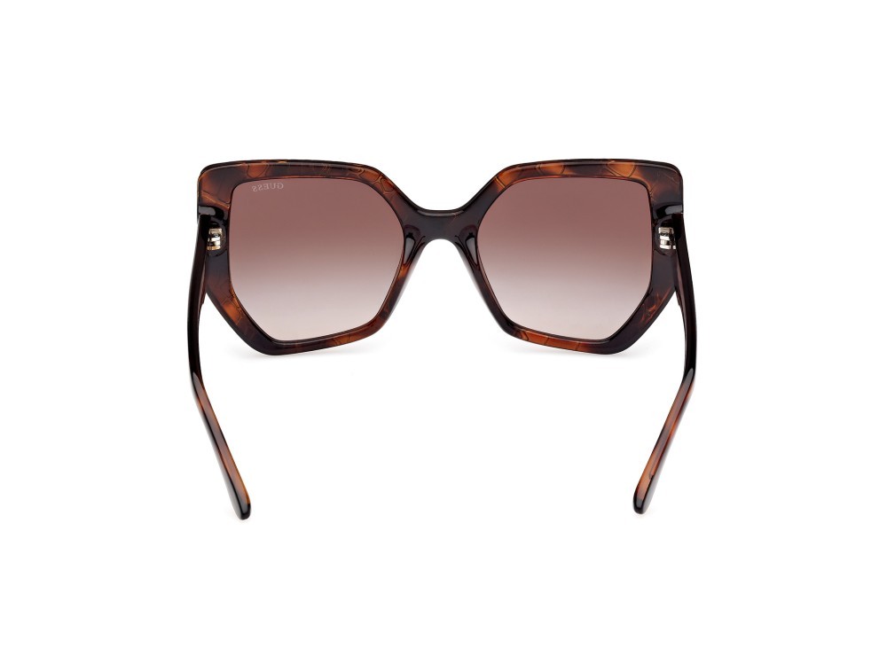 Occhiali da sole Guess GU00153 (52F) colore avana scura forma geometrico lenti marrone sfumato