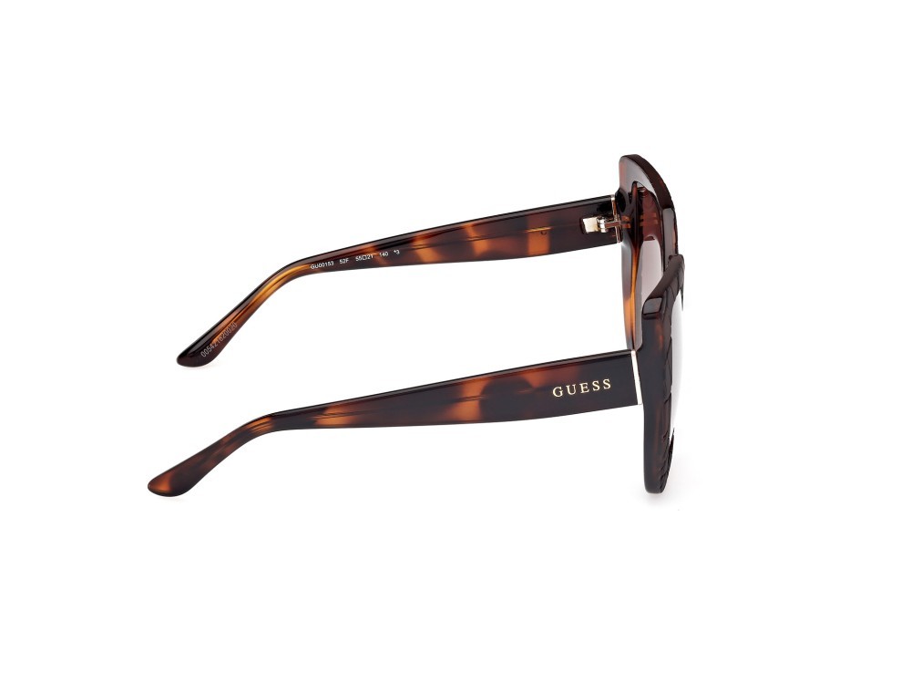 Occhiali da sole Guess GU00153 (52F) colore avana scura forma geometrico lenti marrone sfumato