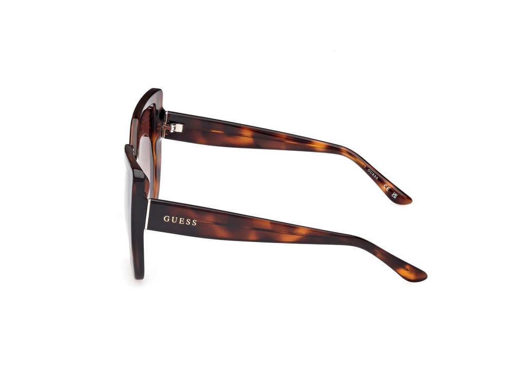 Occhiali da sole Guess GU00154 (52F) colore avana scura forma geometrico lenti marrone sfumato