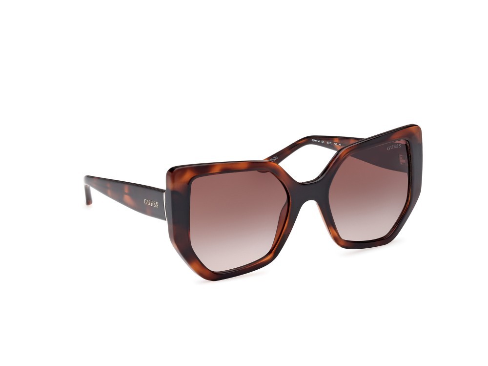 Occhiali da sole Guess GU00154 (52F) colore avana scura forma geometrico lenti marrone sfumato