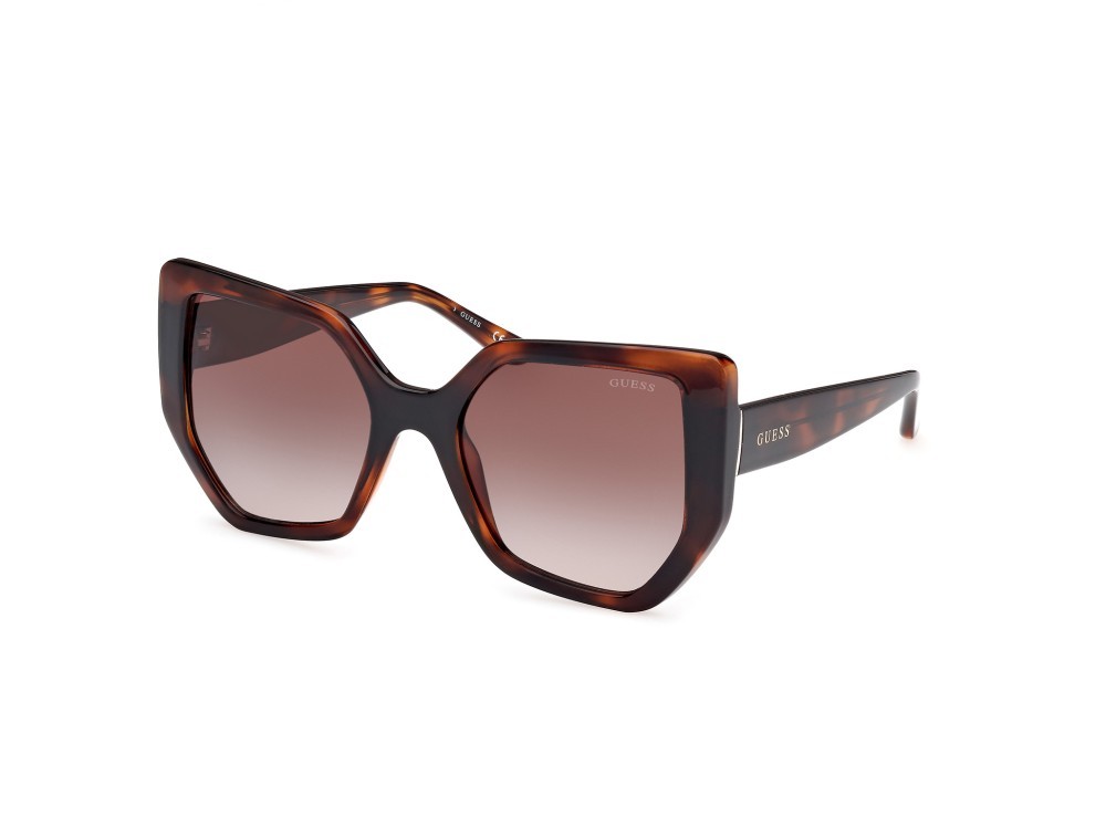 Occhiali da sole Guess GU00154 (52F) colore avana scura forma geometrico lenti marrone sfumato