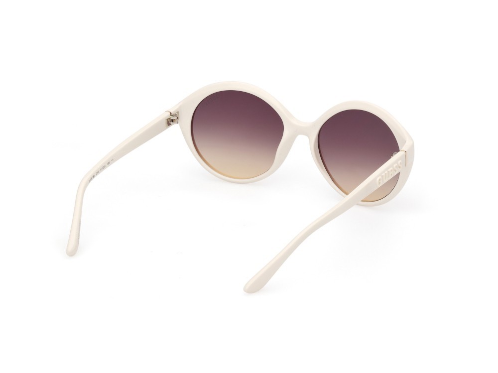 Occhiali da sole Guess GU00155 (21B) colore bianco lucido - bianco opaco forma ovale lenti fumo grad.