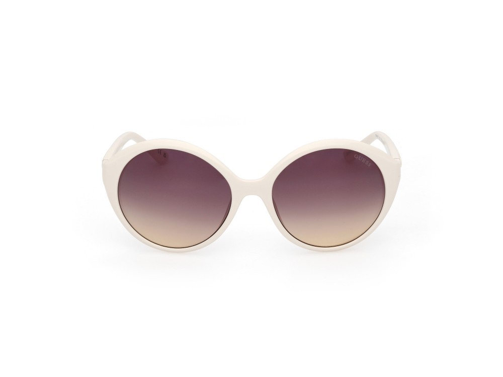 Occhiali da sole Guess GU00155 (21B) colore bianco lucido - bianco opaco forma ovale lenti fumo grad.
