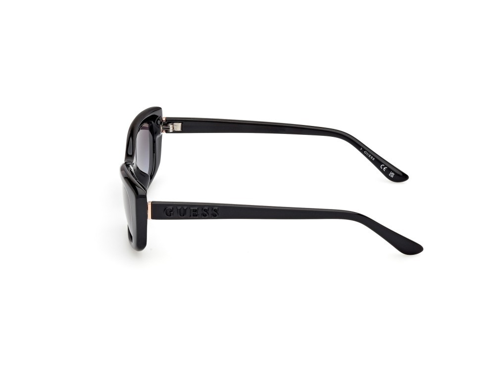 Occhiali da sole Guess GU00156-H (01B) colore nero lucido - nero opaco forma rettangolare lenti fumo grad.