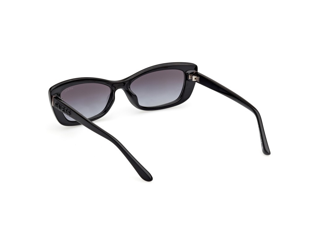 Occhiali da sole Guess GU00156-H (01B) colore nero lucido - nero opaco forma rettangolare lenti fumo grad.