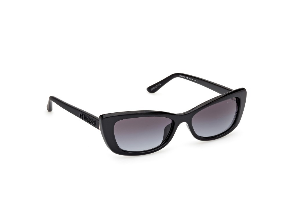 Occhiali da sole Guess GU00156-H (01B) colore nero lucido - nero opaco forma rettangolare lenti fumo grad.