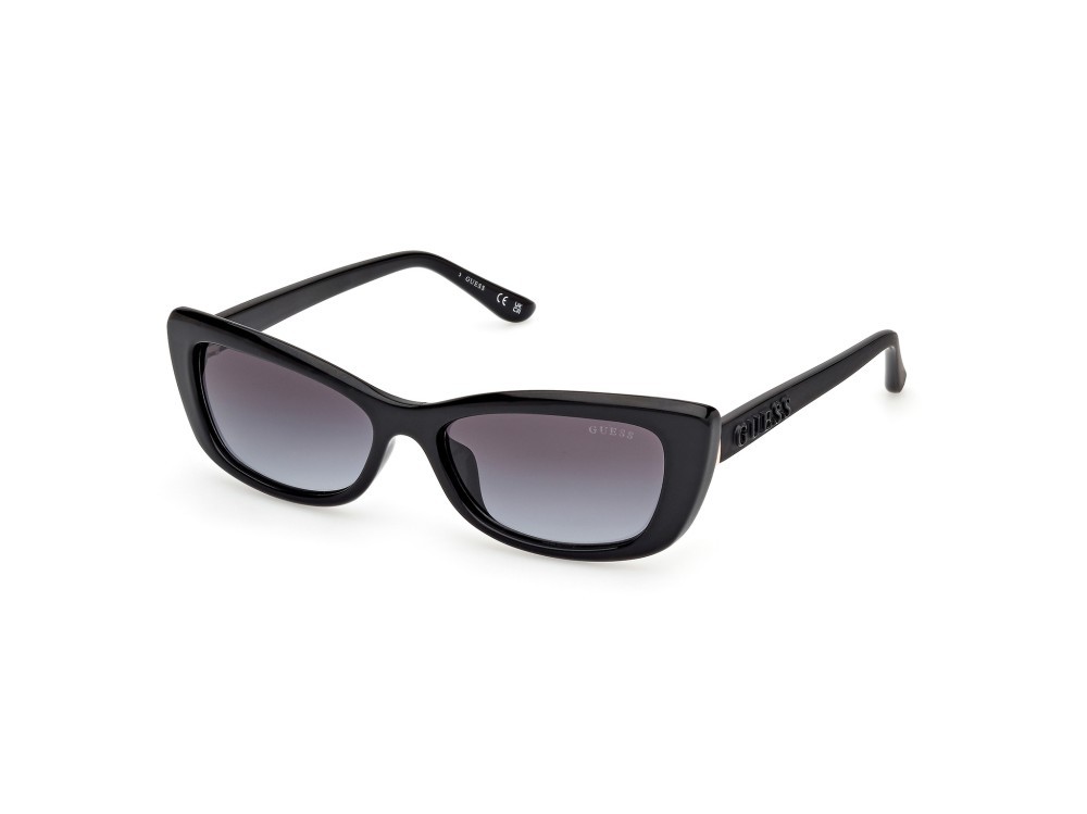Occhiali da sole Guess GU00156-H (01B) colore nero lucido - nero opaco forma rettangolare lenti fumo grad.