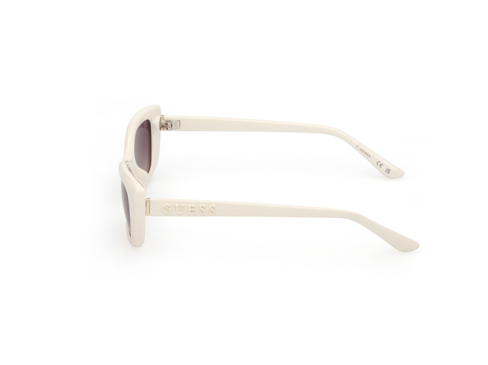 Occhiali da sole Guess GU00156-H (21B) colore bianco lucido - bianco opaco forma rettangolare lenti fumo grad.
