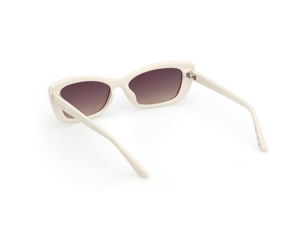 Occhiali da sole Guess GU00156-H (21B) colore bianco lucido - bianco opaco forma rettangolare lenti fumo grad.