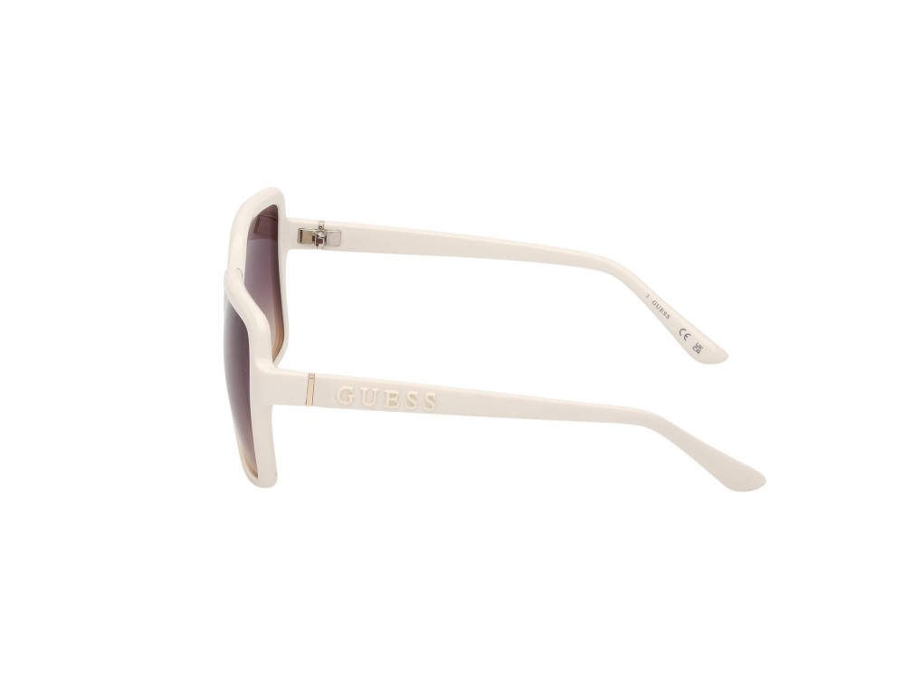 Occhiali da sole Guess GU00157 (21B) colore bianco lucido - bianco opaco forma quadrato lenti fumo grad.