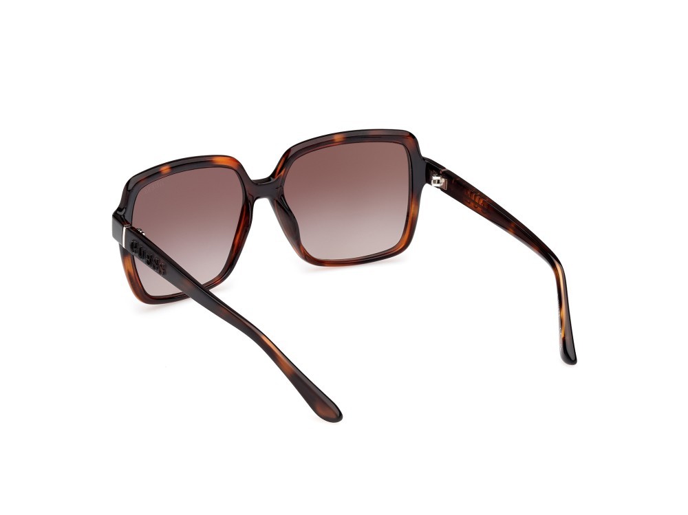 Occhiali da sole Guess GU00157 (52F) colore avana scura forma quadrato lenti marrone sfumato