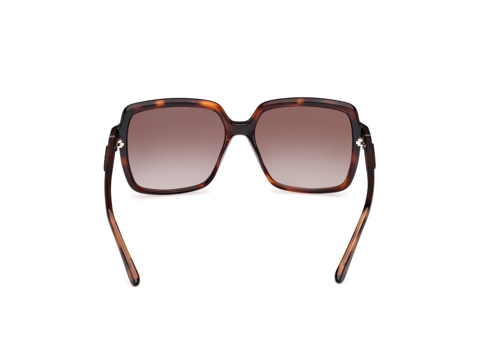 Occhiali da sole Guess GU00157 (52F) colore avana scura forma quadrato lenti marrone sfumato