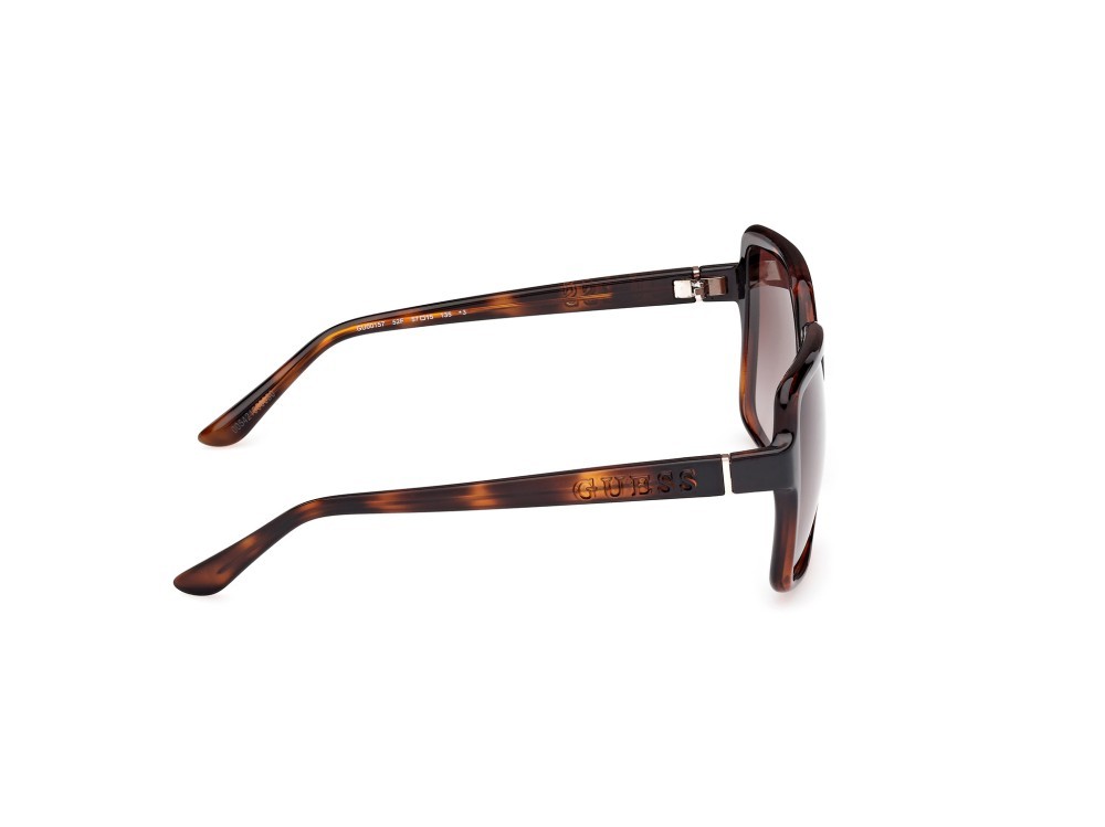 Occhiali da sole Guess GU00157 (52F) colore avana scura forma quadrato lenti marrone sfumato