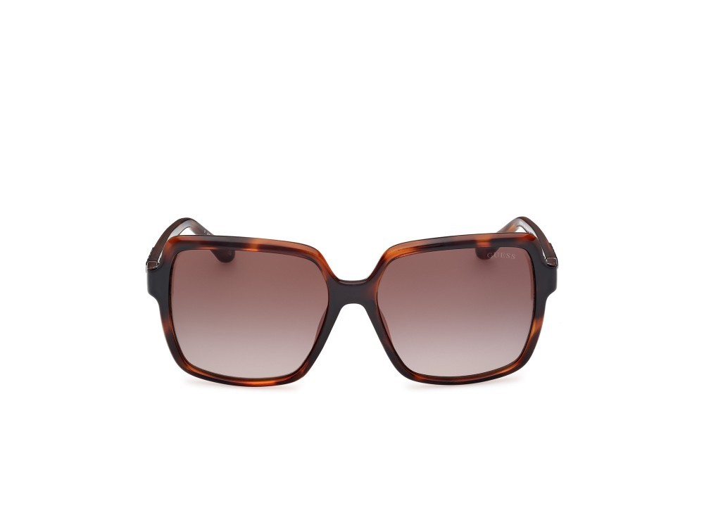 Occhiali da sole Guess GU00157 (52F) colore avana scura forma quadrato lenti marrone sfumato