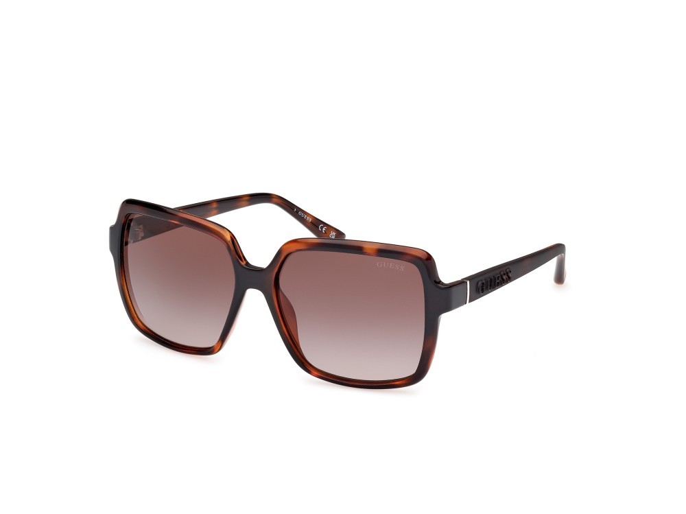 Occhiali da sole Guess GU00157 (52F) colore avana scura forma quadrato lenti marrone sfumato