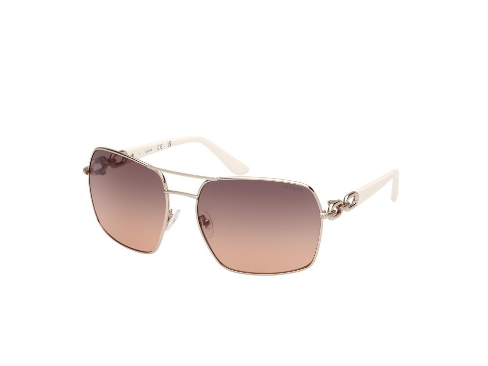 Occhiali da sole Guess GU00159 (32B) colore oro pallido lucido forma navigator lenti fumo grad.