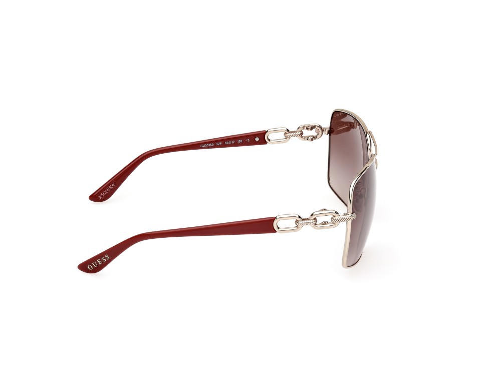Occhiali da sole Guess GU00159 (32F) colore oro pallido lucido forma navigator lenti marrone sfumato