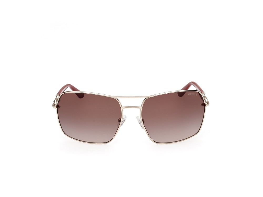 Occhiali da sole Guess GU00159 (32F) colore oro pallido lucido forma navigator lenti marrone sfumato