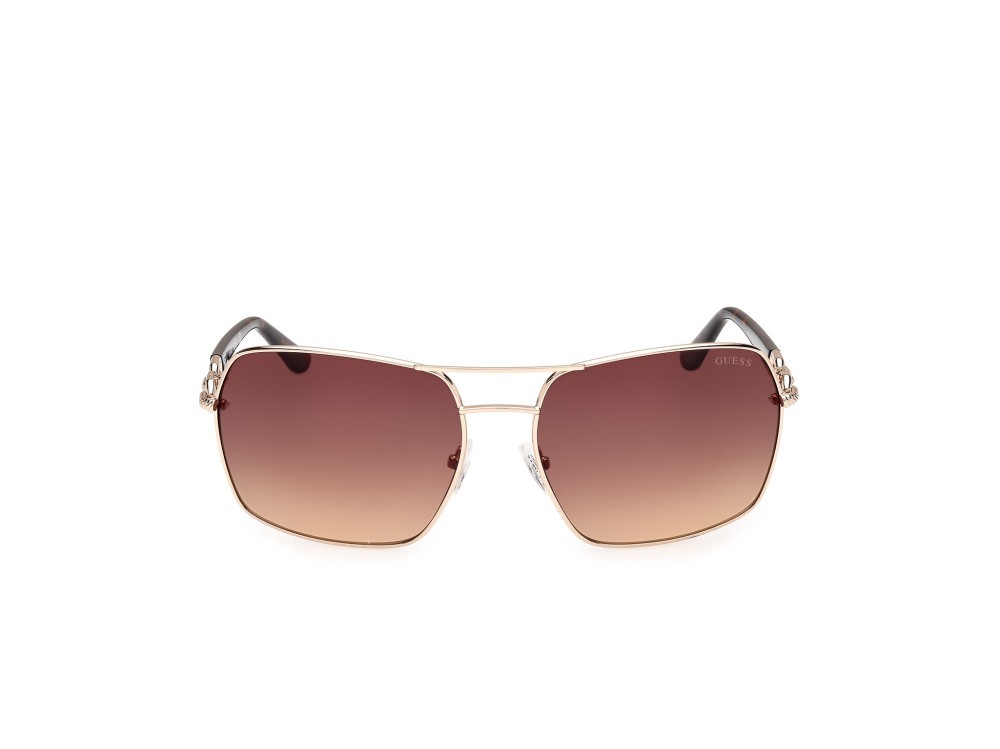 Occhiali da sole Guess GU00159 (33F) colore oro pallido lucido forma navigator lenti marrone sfumato