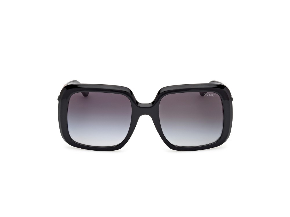 Occhiali da sole Guess GU00161 (01B) colore nero lucido - oro rosè lucido forma quadrato lenti fumo grad.