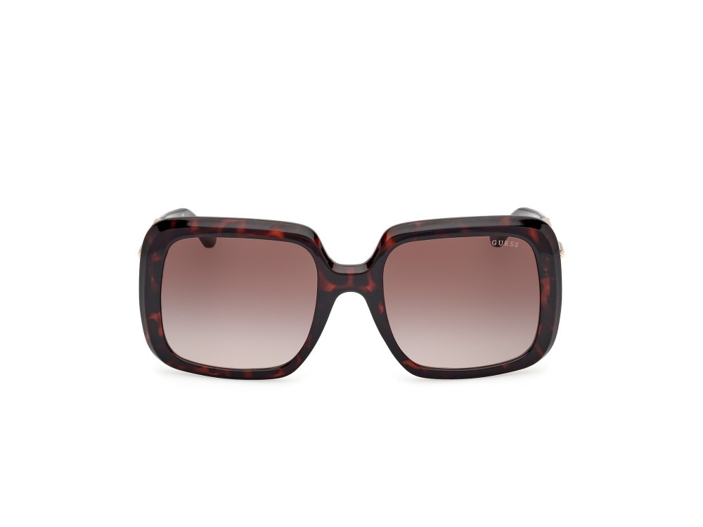 Occhiali da sole Guess GU00161 (52F) colore avana scura - oro pallido lucido forma quadrato lenti marrone sfumato