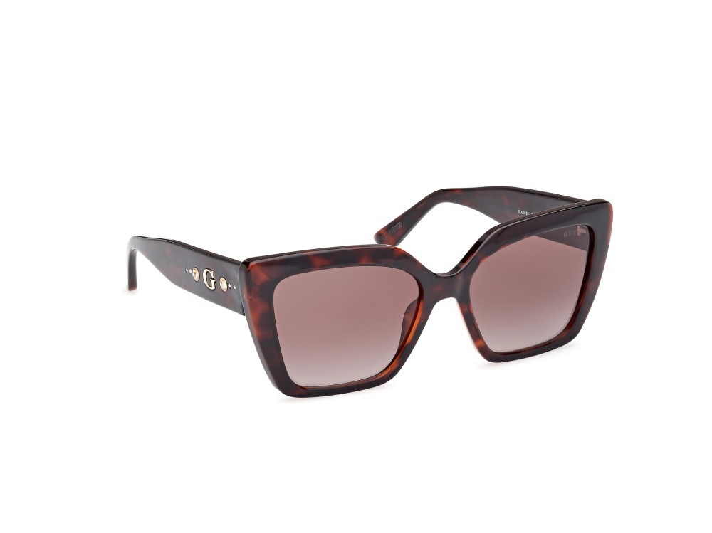 Occhiali da sole Guess GU00162 (52F) colore avana scura forma farfalla lenti marrone sfumato