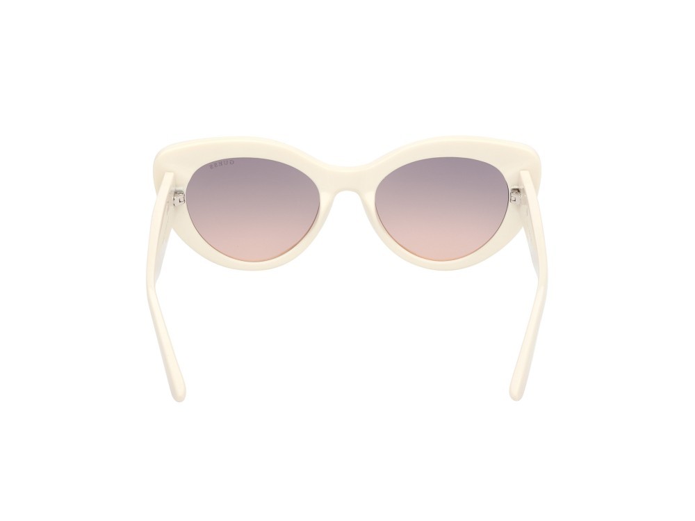 Sonnenbrillen Guess GU00163 (21B) farbe bianco lucido form cat-eye gläser fumo grad.