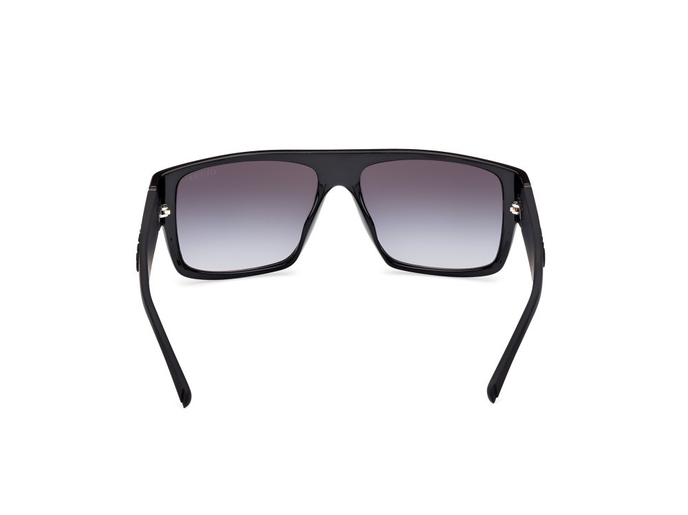 Occhiali da sole Guess GU00165 (01B) colore nero lucido - nero opaco forma rettangolare lenti fumo grad.
