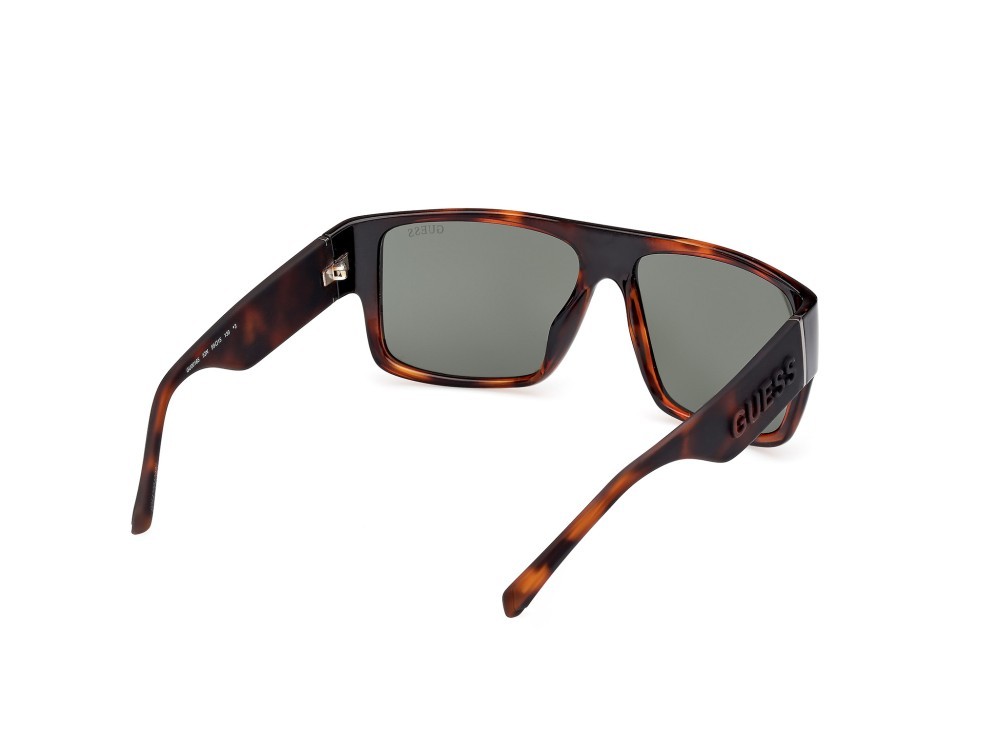 Occhiali da sole Guess GU00165 (52N) colore avana scura forma rettangolare lenti verde