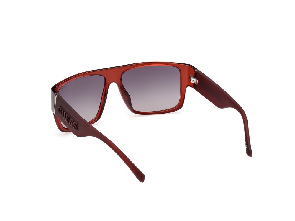 Sonnenbrillen Guess GU00165 (66B) farbe rosso scuro lucido - rosso scuro opaco form rechteckig gläser fumo grad.