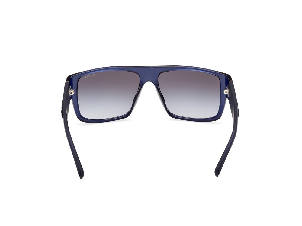 Sonnenbrillen Guess GU00165 (90B) farbe blu lucido - blu opaco form rechteckig gläser fumo grad.
