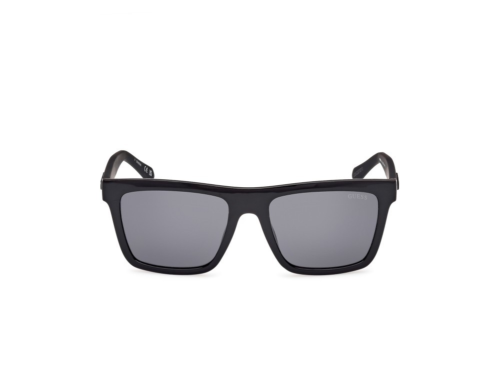 Occhiali da sole Guess GU00166 (01A) colore nero lucido - nero opaco forma quadrato lenti blu sfumato